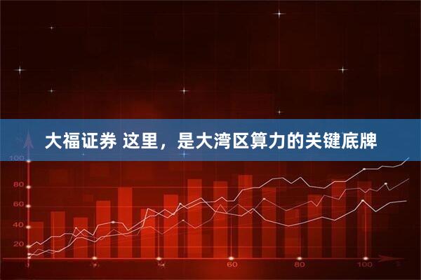 大福证券 这里，是大湾区算力的关键底牌